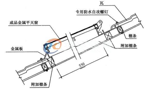 坡屋顶天窗的处理(lǐ)示意图2